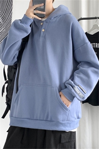 新款连帽加绒加厚卫衣套头外套袋鼠都上衣保暖潮流学生 W2301-P40图片