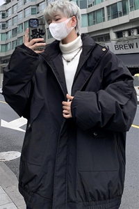 港风棉衣外套男冬季宽松青少年厚款保暖羽绒棉服 M066 P120 控158图片