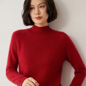 时尚保暖半高领羊绒衫 优雅显瘦 百搭必备图片
