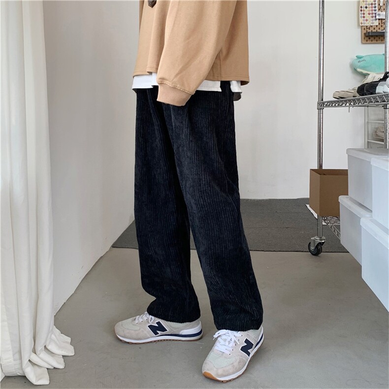 大码S-3XL灯芯绒秋冬新款休闲加厚直筒裤K1726-P加绒37常规28,男装休闲裤,星座512-4