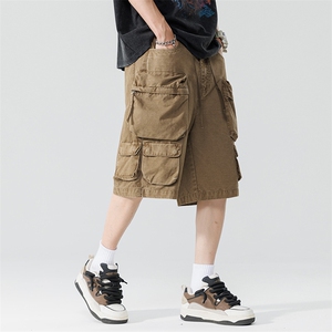 夏季重磅工装水洗五分短裤潮男多口袋休闲裤A436-5262-P6598