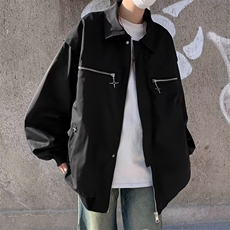 夹克男韩版潮流高街帅拉链口袋百搭2024春季新款ins外套W5678-P59，男装夹克，星座412-2