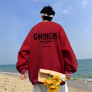 ！ 秋季重磅宽松大码港风GH字母印花圆领卫衣WY123-特p28图片