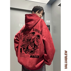 ！麂皮绒连帽卫衣直播品质重磅400克关公印花JL7039-P45控78，男装卫衣，星座508（原C305）