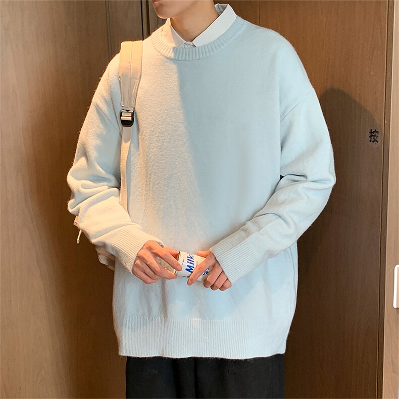 311B-1-3981-P38控69重磅港风套头圆领春色大码针织毛衣外套男,男装针织衫/毛衣,星座311B-1