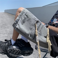 简约慵懒原宿新款牛仔工装短裤裤夏季潮流五分裤青春流行潮百搭男，男装牛仔裤，星座1013