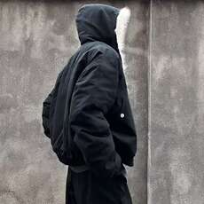 2025美式座山雕毛领加厚棉服夹克男女冬季cleanfit工装连帽外套，男装夹克，星座506A