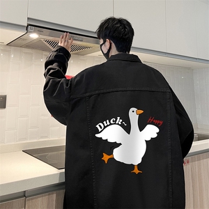 牛仔夹克男大码牛仔外套男茄克 NJ77273-P60加绒款-P75图片