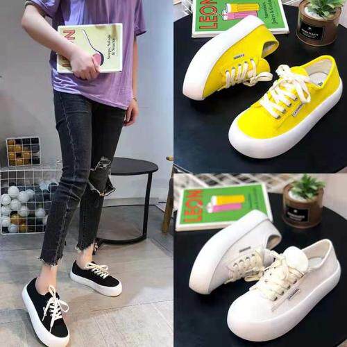 2021新款韩版时尚休闲潮流厚底帆布鞋，其它，她他麦