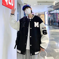 潮牌棒球服宽松外套男士韩版潮流百搭休闲秋季男装夹克JK655-P55，男装夹克，星座1008