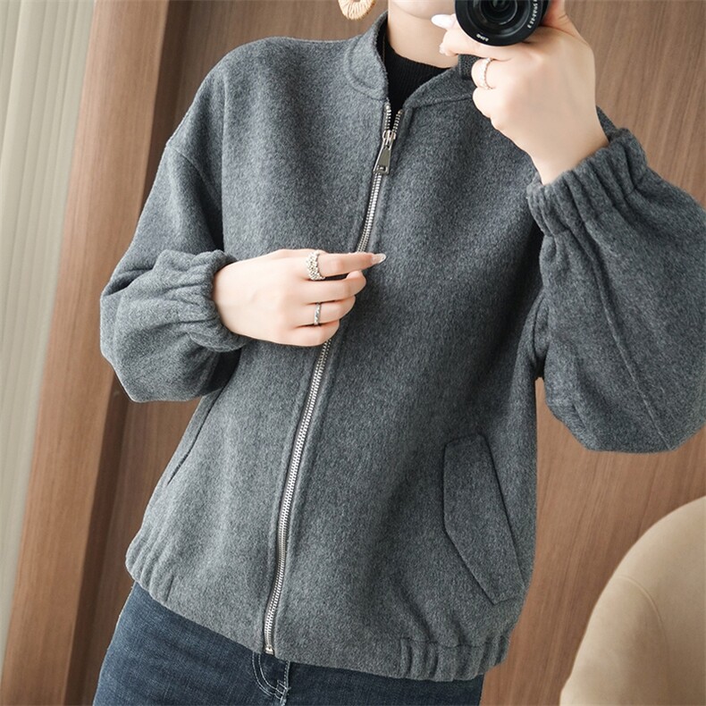 2025年秋季新款女士百搭开衫，女装针织衫/毛衣，乾庄羊绒