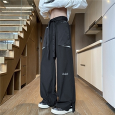 夏季新款大口袋字母印花速干宽松冰丝裤B315-K25703-特P35控68，男装休闲裤，电商B315