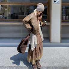 新款皮毛夹克棒球服外套AD901-P195K298，女装短外套，2B187