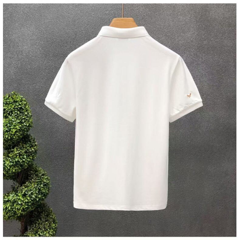 1506/QGP70160/P40新款高品质刺绣翻领Polo衫百搭休闲百搭有领t恤,男装T恤,星座1506