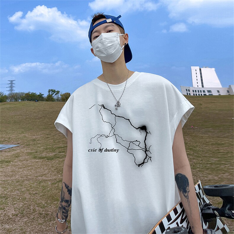 量大优供视频得物直播品质230克夏季纯棉背心无袖T恤WB212,男装背心/马甲,电商A486