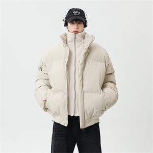 wassup happy立领棉衣男冬季潮牌宽松痞帅面包服青少年保暖棉袄子图片