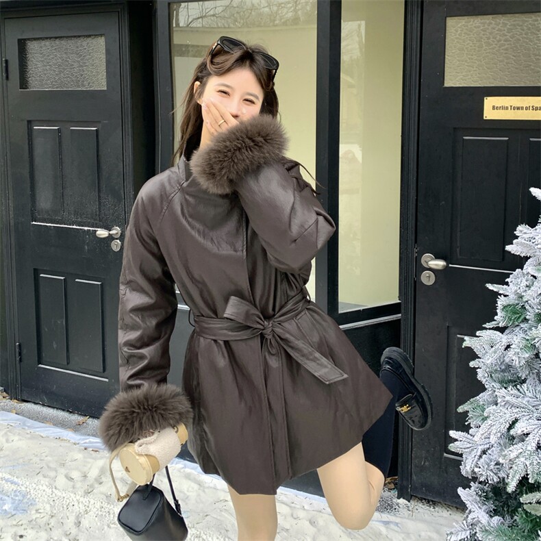 xian货狐狸毛圈90绒内里皮衣2C090-9034-P295-K438,女装皮衣,2C090