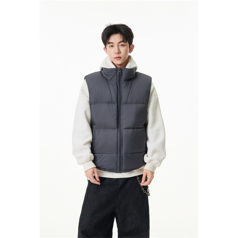 90%绒新标有报告短款宽松羽绒服马甲上衣Y981/P210现货,男装羽绒服,星座202