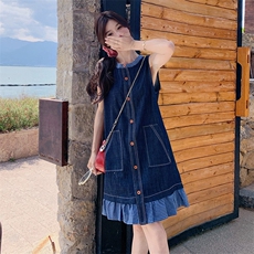 现货主推~2025夏季新款牛仔连体裙2C219-6010-P125-K168，女装连衣裙，2B237