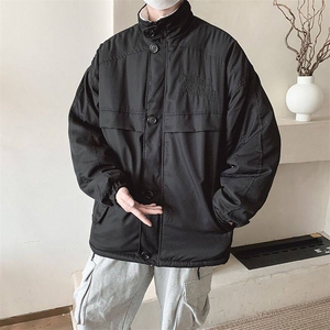 工装棉服外套男冬季潮牌高街刺绣羊羔绒棉袄立领棉衣 M527图片