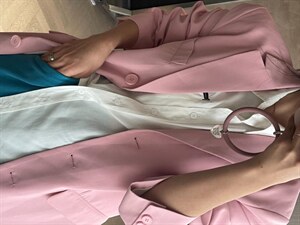 22C03#彩色腰带西装外套图片