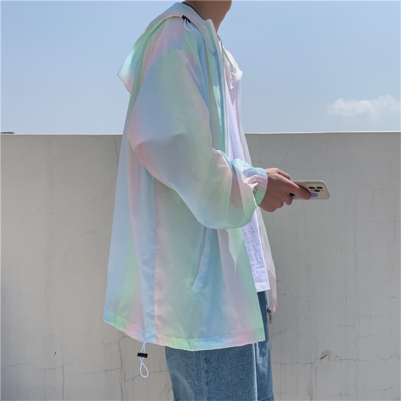 F3050/P38夏款原创七彩防晒衣男防晒服遮阳运动薄款外套夹克衫,男装夹克,电商A141