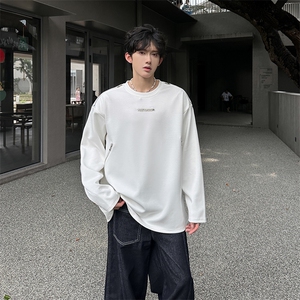 现货  创意拉链设计款纯色潮男百搭秋长袖T恤  A071-3302-P55图片
