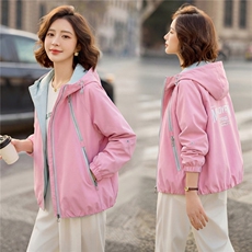 2026年春季新款马卡龙色时尚印花女外套，女装短外套，依路服饰