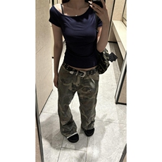 【有货】军绿色伐木迷彩工装裤男美式vibe裤子高街K7049HH-特P55，男装工装外套，星座1007（原301D）