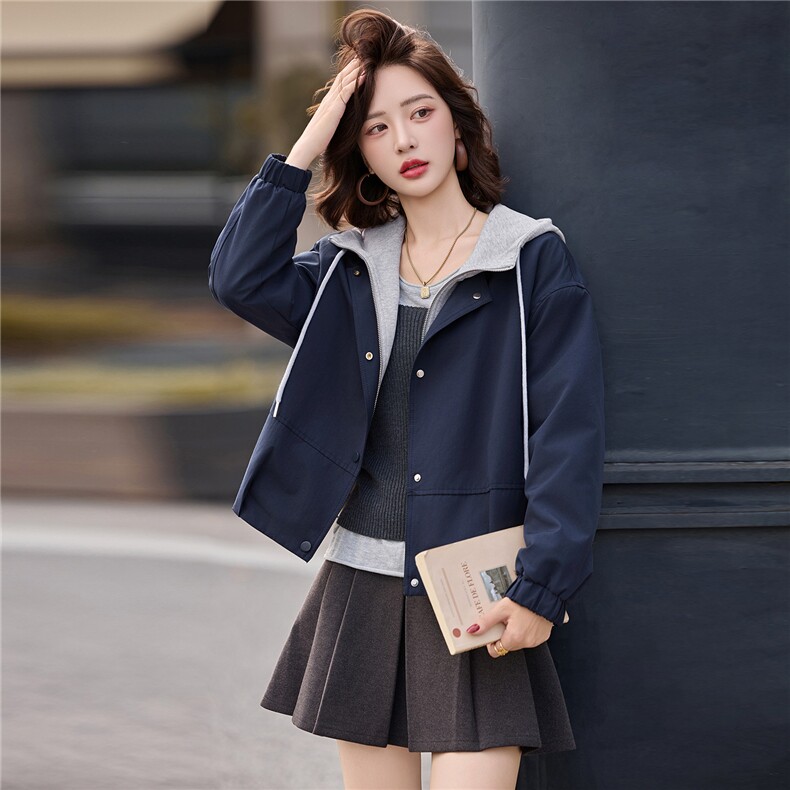 现货派克服女冬季新款加厚加绒韩版洋气短款保暖外套,女装短外套,英标秀（1C119）