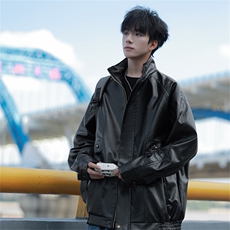 现货2025秋季新款皮衣外套男宽松PU皮夹克JK720-P85，男装皮衣，星座1209-2