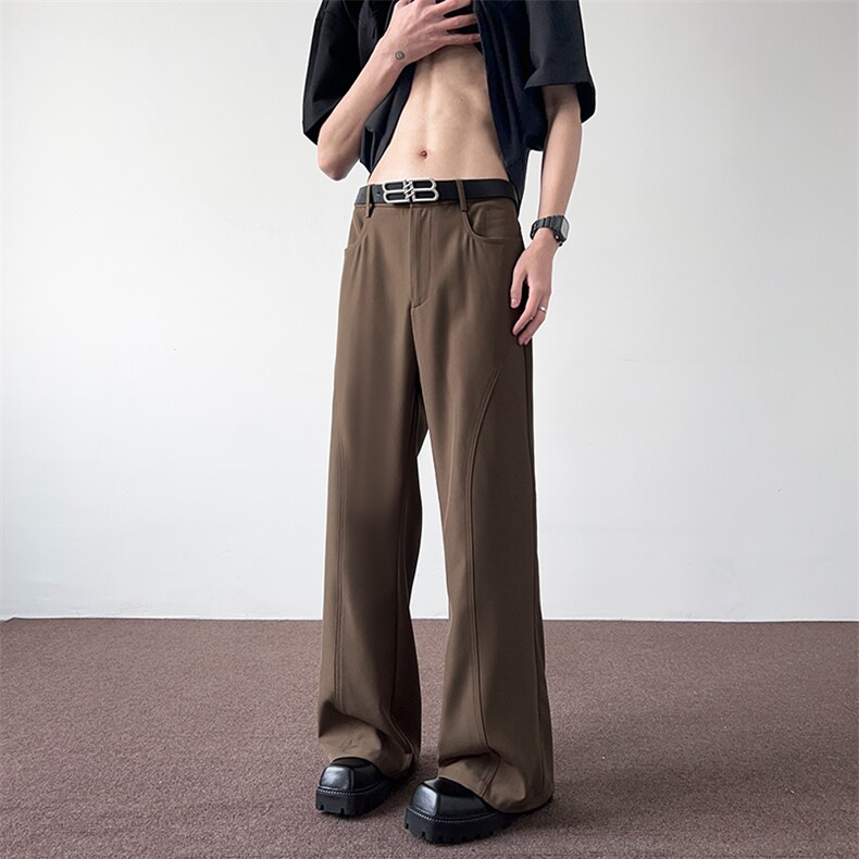 05春夏季新款男女微喇垂感百搭小西裤痞休闲裤XZ211-1-K2418-P50,男装西裤,星座211-1