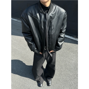 图 加棉加厚立领棉衣男士潮流结构设计感棒球服棉服外套 P80图片