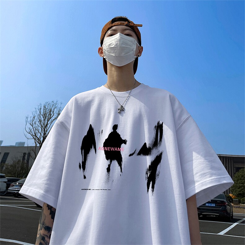 量大优供视频220克美式短袖t恤T2900得物直播有280克品质,男装T恤,电商A486