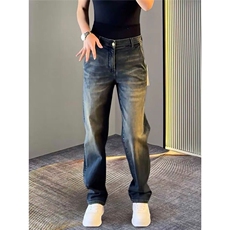 1506-1/KK11931/P45潮牌牛仔裤男士春秋季新款宽松直筒裤高级感，男装牛仔裤，星座1506-1
