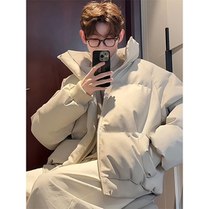 直播现货原版高品质冬季美式帆布皮棉服立体纹理加厚棉衣外套图片