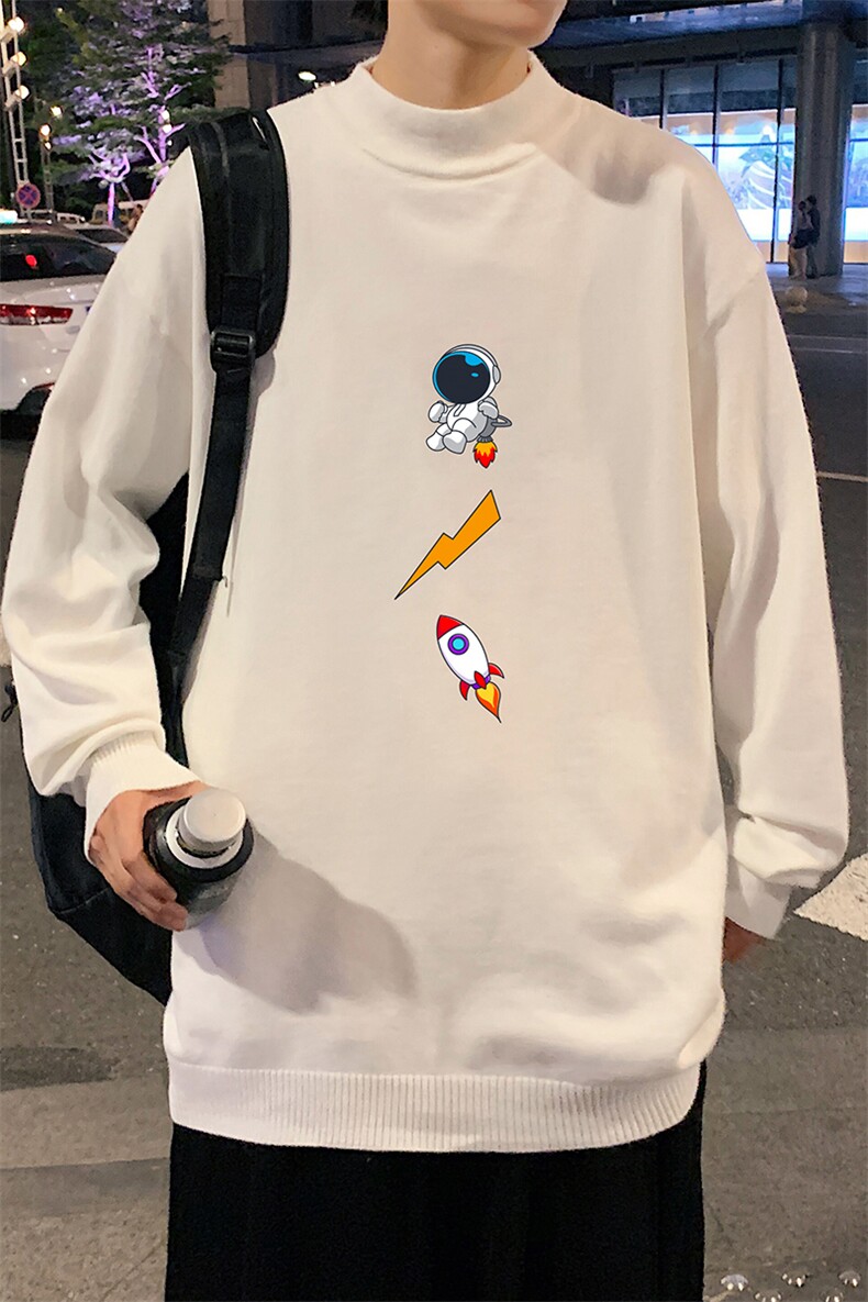 M18165-P45加绒款-P65半高领毛衣男士大码针织衫男毛线衣男,男装针织衫/毛衣,电商A040
