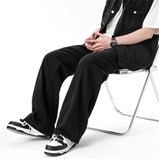 休闲裤男士韩版潮流高街帅气百搭直筒2024秋冬ins长裤K5779-P51，男装休闲裤，星座412-2