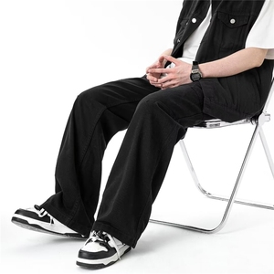 休闲裤男士韩版潮流高街帅气百搭直筒2024秋冬ins长裤K5779-P51图片