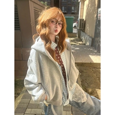 抖音得物高品质二开25秋冬美式高街重磅结构高领连帽卫衣外套W62，男装卫衣，电商A486-1