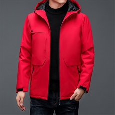 秋冬连帽冲锋衣外套男加棉加厚休闲抗风户外运动服BSN3008-P120，男装棉衣，星座1105-3