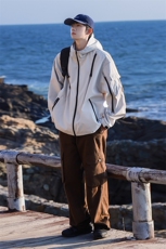 春季新款现货港风夹克三防冲锋衣宽松男外套DSA157B-JK1562-P75，男装夹克，电商A157B