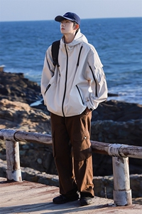 春季新款现货港风夹克三防冲锋衣宽松男外套DSA157B-JK1562-P75图片