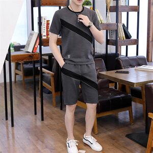 【】2021夏季新款短袖套装男士潮流t恤潮牌男装T718-P50图片