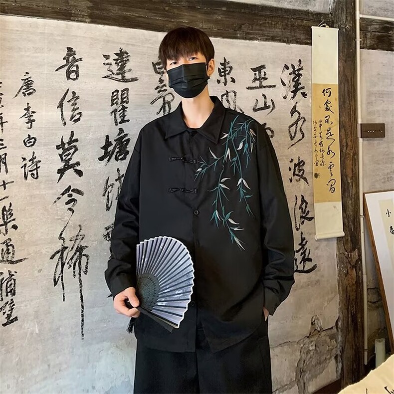 风男士长袖春季2024新款中式衬衫CA66P42,男装衬衫,星座1116-2