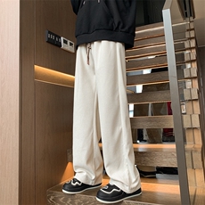 XZ213-DK2005-P45控58港风日系复古纯色阔腿灯芯绒运动休闲裤，男装休闲裤，星座213