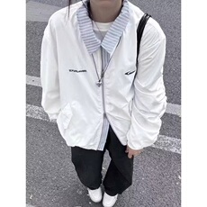 新品假两件外套男春秋美式覆古绣花学院风潮流夹克JK223，男装夹克，星座1116A（原606A-3）