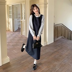 轻职风法式韩系通勤时尚套装辣妈假两件秋季休闲风春秋显瘦气质，女装套装/套裙，2C176