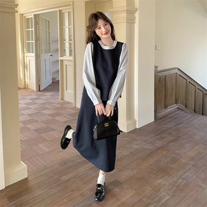 轻职风法式韩系通勤时尚套装辣妈假两件秋季休闲风春秋显瘦气质图片