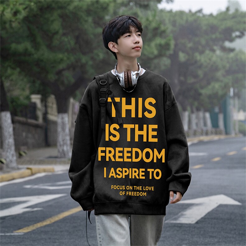 抖音得物高品质美式高街麂皮绒宽松圆领卫衣wyjp3877-特p35控69图片
